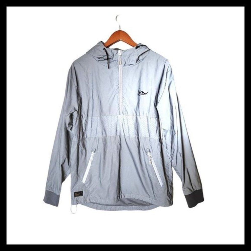 Imperial Motion Helix Reflective Hooded Jacket Mens Gray M Medium‎ Anorak